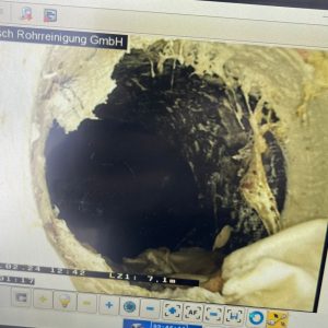 Kameraaufnahme verstopftes Rohr – Münchner Einsatz